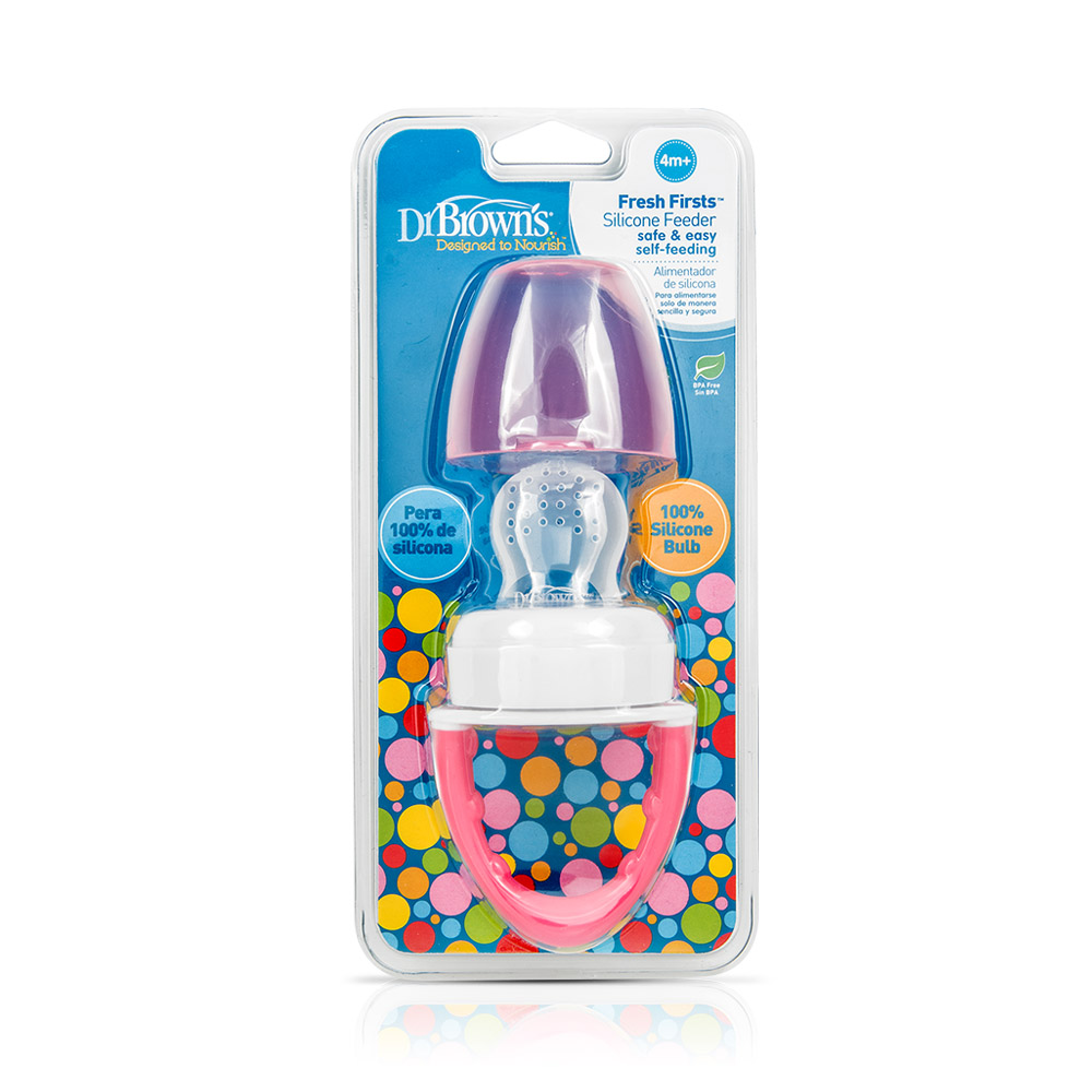 DR BROWN'S - FRESH FIRSTS Silicone Feeder 4m+ Ροζ TF005